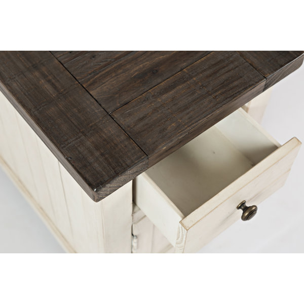 Sand & Stable Westhoff 25'' Tall Solid Wood End Table with Storage